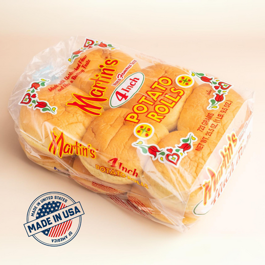 MARTIN'S POTATO ROLLS | FAMOUS USA POTATO BURGER BUNS | 12x Pack